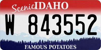 ID license plate W843552