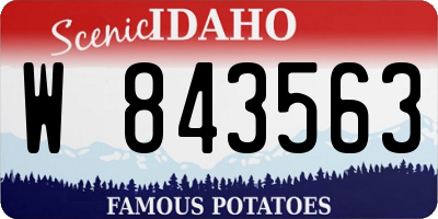 ID license plate W843563