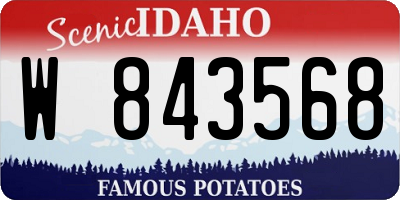 ID license plate W843568