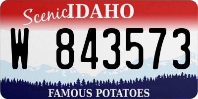 ID license plate W843573