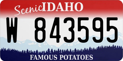 ID license plate W843595