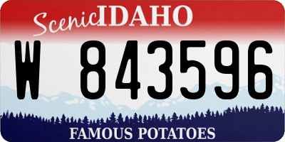 ID license plate W843596
