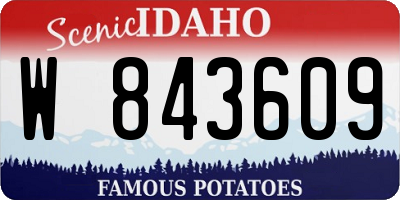 ID license plate W843609