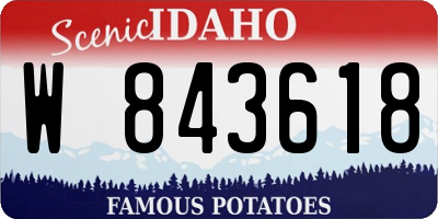 ID license plate W843618