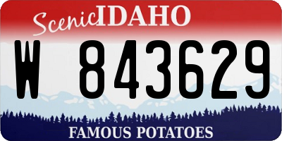 ID license plate W843629