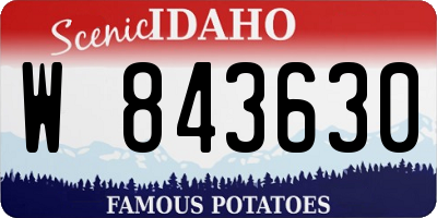 ID license plate W843630