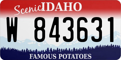 ID license plate W843631