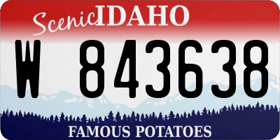 ID license plate W843638