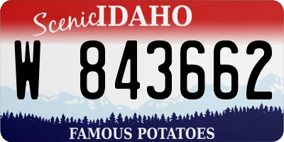 ID license plate W843662