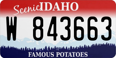 ID license plate W843663