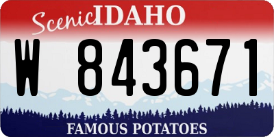 ID license plate W843671