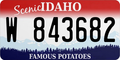ID license plate W843682