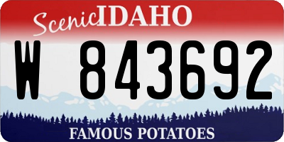 ID license plate W843692