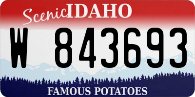 ID license plate W843693