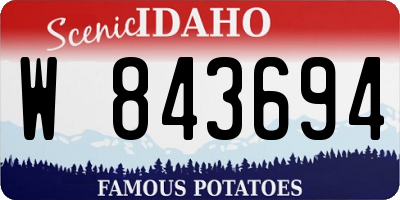 ID license plate W843694