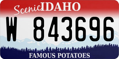 ID license plate W843696