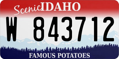 ID license plate W843712