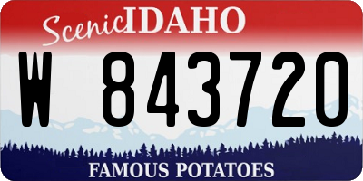 ID license plate W843720