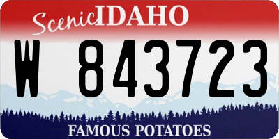 ID license plate W843723