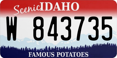 ID license plate W843735