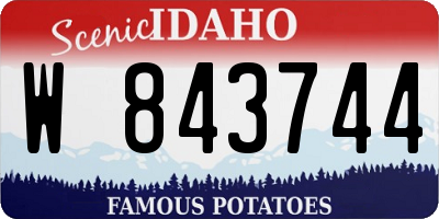 ID license plate W843744