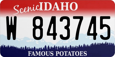 ID license plate W843745