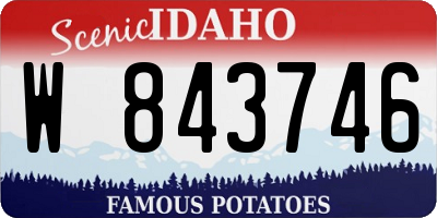 ID license plate W843746