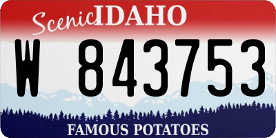 ID license plate W843753
