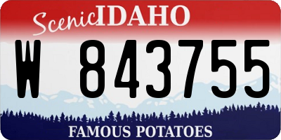 ID license plate W843755