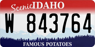 ID license plate W843764