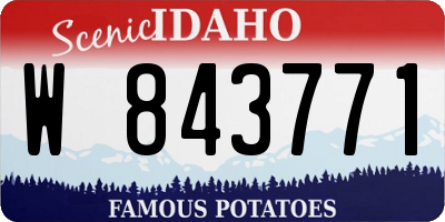 ID license plate W843771
