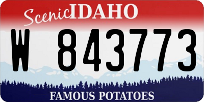 ID license plate W843773