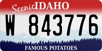 ID license plate W843776