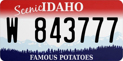 ID license plate W843777