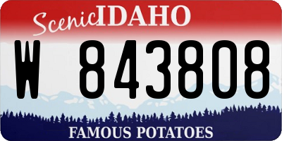 ID license plate W843808