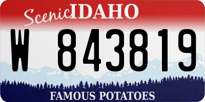 ID license plate W843819