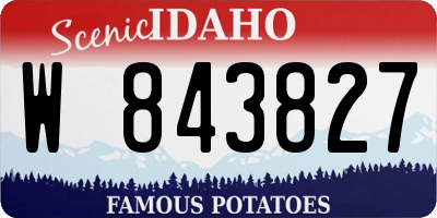 ID license plate W843827