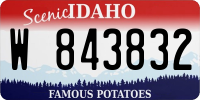 ID license plate W843832