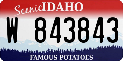 ID license plate W843843
