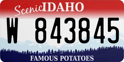 ID license plate W843845