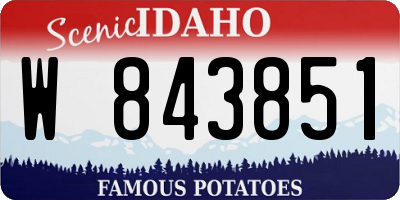ID license plate W843851
