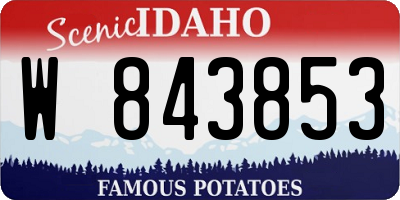 ID license plate W843853