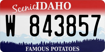ID license plate W843857