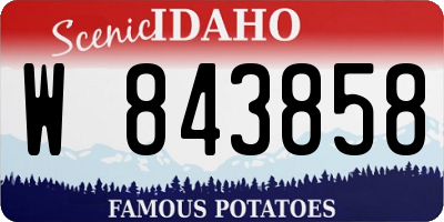 ID license plate W843858