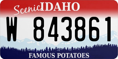 ID license plate W843861