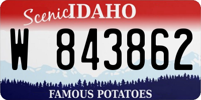 ID license plate W843862
