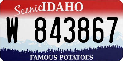 ID license plate W843867