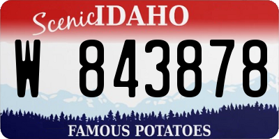 ID license plate W843878