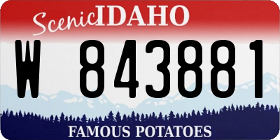 ID license plate W843881