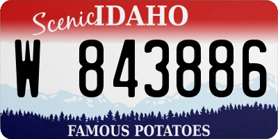 ID license plate W843886